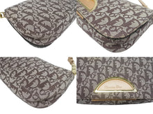 画像をギャラリービューアに読み込む, Christian Dior クリスチャンディオール ワンショルダーバッグ ガリアーノ期 マリスパール トロッター柄 レザー ブラウン ゴールド金具 美品 中古 4b005766