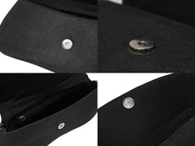 画像をギャラリービューアに読み込む, Dior ディオール カナージュ ショルダーバッグ ダークグレー デニム レザー コンビ チェーンストラップ ブラック 黒 美品 中古 4b005768