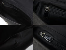 画像をギャラリービューアに読み込む, Dior ディオール カナージュ ショルダーバッグ ダークグレー デニム レザー コンビ チェーンストラップ ブラック 黒 美品 中古 4b005768