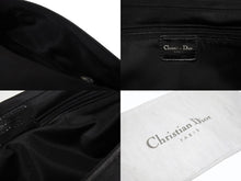 画像をギャラリービューアに読み込む, Dior ディオール カナージュ ショルダーバッグ ダークグレー デニム レザー コンビ チェーンストラップ ブラック 黒 美品 中古 4b005768