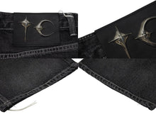 Load image into Gallery viewer, 極美品 THUG CLUB サグクラブ Tribal Tree Denim Pants トライバルデニムパンツ コットン グレー ホワイト サイズ3 中古 4b005774