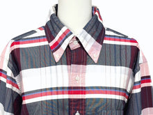 Load image into Gallery viewer, 極美品 THOM BROWNE トムブラウン 長袖シャツ チェック柄 714392 USA製 コットン レッド サイズ3 中古 4b005775
