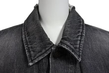 画像をギャラリービューアに読み込む, 極美品 SAINT LAURENT サンローラン 18AW ウォッシュド デニム ジャケット ブラック コットン ダメージ加工 527407 サイズM 中古 4b005776