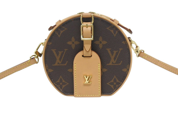極美品 LOUIS VUITTON ルイヴィトン ミニ ボワット シャポー ショルダーバッグ M44699 モノグラムキャンバス ヌメ革 中古 4b005781