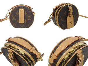 極美品 LOUIS VUITTON ルイヴィトン ミニ ボワット シャポー ショルダーバッグ M44699 モノグラムキャンバス ヌメ革 中古 4b005781