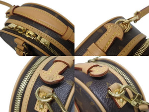 極美品 LOUIS VUITTON ルイヴィトン ミニ ボワット シャポー ショルダーバッグ M44699 モノグラムキャンバス ヌメ革 中古 4b005781