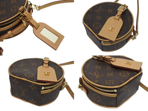 極美品 LOUIS VUITTON ルイヴィトン ミニ ボワット シャポー ショルダーバッグ M44699 モノグラムキャンバス ヌメ革 中古 4b005781