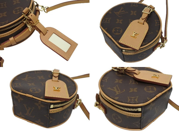 極美品 LOUIS VUITTON ルイヴィトン ミニ ボワット シャポー ショルダーバッグ M44699 モノグラムキャンバス ヌメ革 中古 4b005781