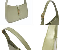 Load image into Gallery viewer, 極美品 SAINT LAURENT PARIS サンローランパリ ホーボー ハンドバッグ LE 5 A 7 ミニ 7103182R20W3798 グリーン 新型 レザー 中古 4b005782