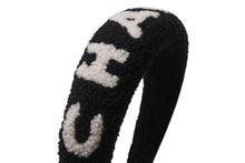 画像をギャラリービューアに読み込む, 新品未使用 CHANEL シャネル カチューシャ ブランドロゴ ヘアアクセサリー ムートン ブラック ホワイト 中古 4b005785