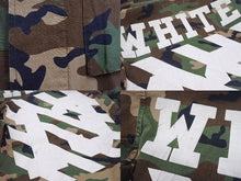 画像をギャラリービューアに読み込む, OFF WHITE オフホワイト Sahariana Jacket カモ柄 デニムジャケット デニムシャツ ワッペン 刺繍 迷彩 サイズS 美品 中古 4b005789