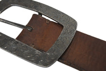 Load image into Gallery viewer, POLO RALPH LAUREN ポロラルフローレン カウボーイベルト 2220670 208 イタリア製 レザー ブラウン シルバー金具 サイズ28 美品 中古 4b005790