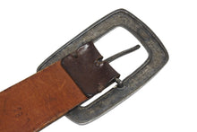 Load image into Gallery viewer, POLO RALPH LAUREN ポロラルフローレン カウボーイベルト 2220670 208 イタリア製 レザー ブラウン シルバー金具 サイズ28 美品 中古 4b005790