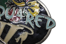 画像をギャラリービューアに読み込む, DSQUARED2 ディースクエアード ベルトバックル ロゴ 花柄 メタル マルチカラー シルバー金具 良品 中古 44b005792