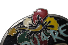 画像をギャラリービューアに読み込む, DSQUARED2 ディースクエアード ベルトバックル ロゴ 花柄 メタル マルチカラー シルバー金具 良品 中古 44b005792