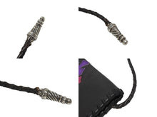 Load image into Gallery viewer, 極美品 CHROME HEARTS クロムハーツ スクエア クロスポシェット フリンジ ショルダーバッグ セメタリー クロスパッチ マルチカラー ブラック 中古 4b005793