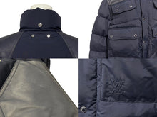 画像をギャラリービューアに読み込む, LOUIS VUITTON ルイヴィトン ダウンジャケット RM092M MPPK40PEJ サイズ50 ネイビー ダミエ グラフィット 美品 中古 4b005797