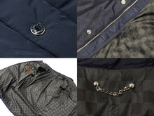 画像をギャラリービューアに読み込む, LOUIS VUITTON ルイヴィトン ダウンジャケット RM092M MPPK40PEJ サイズ50 ネイビー ダミエ グラフィット 美品 中古 4b005797