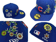 画像をギャラリービューアに読み込む, 新品未使用 NEW ERA × MLBワールドツアー × 村上隆 ニューエラ 59fifty 東京シリーズ シカゴカブス ブルー サイズ7 中古 4b005813