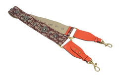 極美品 Christian Dior クリスチャンディオール ショルダーストラップ トロッター スタッズ レザー キャンバス ボルドー 中古 4b005817
