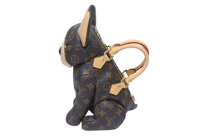 新品未使用 LOUIS VUITTON ルイヴィトン プーチ バッグ ハンドバッグ M12617 犬 モノグラム 2WAY 犬 PVC レザー 中古 4b005820