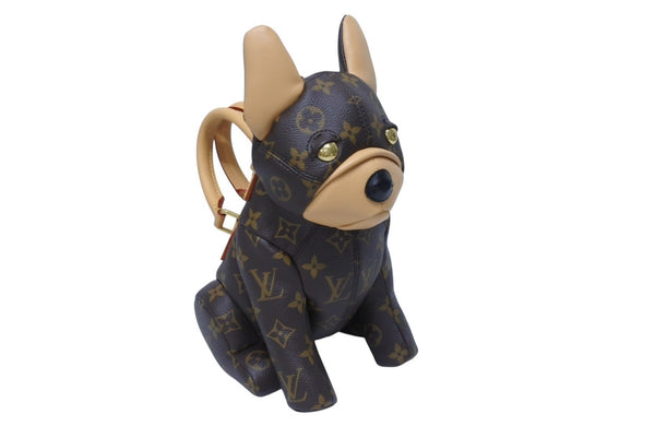 新品未使用 LOUIS VUITTON ルイヴィトン プーチ バッグ ハンドバッグ M12617 犬 モノグラム 2WAY 犬 PVC レザー 中古 4b005820