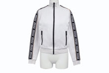 Load image into Gallery viewer, MIUMIU ミュウミュウ 20SS トラックジャケット MJL668 サイズS アームロゴ ライトグレー コットン ポリアミド 美品 中古 4b005831