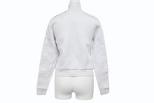 Load image into Gallery viewer, MIUMIU ミュウミュウ 20SS トラックジャケット MJL668 サイズS アームロゴ ライトグレー コットン ポリアミド 美品 中古 4b005831