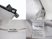 Load image into Gallery viewer, MIUMIU ミュウミュウ 20SS トラックジャケット MJL668 サイズS アームロゴ ライトグレー コットン ポリアミド 美品 中古 4b005831