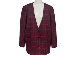 極美品 Christian Dior クリスチャンディオール PRET-A-PORTER プレタポルテ ノーカラー テーラードジャケット 3090KB94 サイズS 中古 4b005832