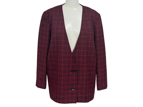 極美品 Christian Dior クリスチャンディオール PRET-A-PORTER プレタポルテ ノーカラー テーラードジャケット 3090KB94 サイズS 中古 4b005832