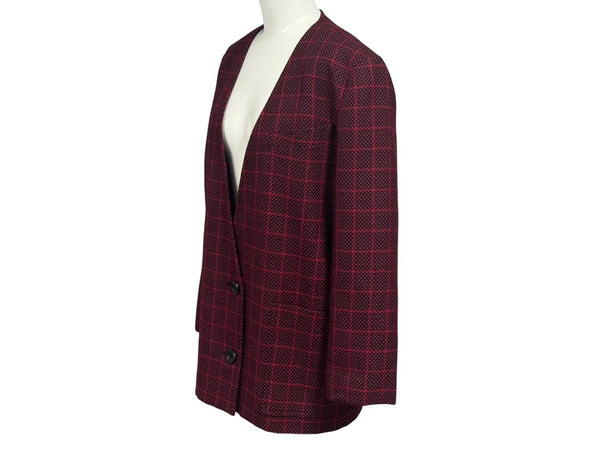 極美品 Christian Dior クリスチャンディオール PRET-A-PORTER プレタポルテ ノーカラー テーラードジャケット 3090KB94 サイズS 中古 4b005832