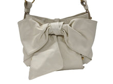Load image into Gallery viewer, YVES SAINT LAURENT イヴサンローラン リボンバッグ ショルダーバッグ 151215 レザー ホワイト ゴールド金具 美品 中古 4b005837