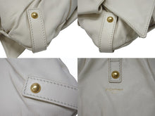 Load image into Gallery viewer, YVES SAINT LAURENT イヴサンローラン リボンバッグ ショルダーバッグ 151215 レザー ホワイト ゴールド金具 美品 中古 4b005837