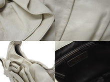 画像をギャラリービューアに読み込む, YVES SAINT LAURENT イヴサンローラン リヴ ゴーシュ レザー ワンショルダーバッグ アイボリー 112937 ゴールド金具 良品 中古 4b005838