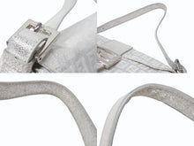 画像をギャラリービューアに読み込む, FENDI フェンディ ズッキーノ柄 マンマバケット グリッター ワンショルダーバッグ 8BR003 キャンバス シルバー シルバー金具 美品 中古 4b005843