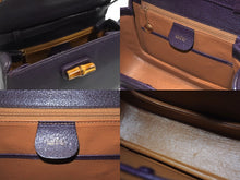 画像をギャラリービューアに読み込む, 極美品 GUCCI グッチ ハンドバッグ ショルダーバッグ 2way 000460188 レザー バンブー パープル ゴールド金具 中古 4b005844