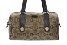 画像をギャラリービューアに読み込む, Gucci グッチ ボストンバッグ ホースビット刺繍 カーキ 248270 キャンバス ブラウン ベージュ 美品 中古 4b005845