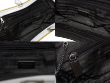 画像をギャラリービューアに読み込む, PRADA プラダ 2WAY クラッチバッグ ショルダーバッグ がま口 レザー ホワイト シルバー金具 美品 中古 4b005846