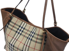 画像をギャラリービューアに読み込む, Burberry バーバリー Nova Check Tote Bag ノヴァチェック トートバッグ ハンドバッグ 1990-2000s ベージュ ブラウン 美品 中古 4b005849