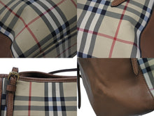 画像をギャラリービューアに読み込む, Burberry バーバリー Nova Check Tote Bag ノヴァチェック トートバッグ ハンドバッグ 1990-2000s ベージュ ブラウン 美品 中古 4b005849