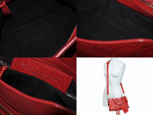 画像をギャラリービューアに読み込む, BALENCIAGA バレンシアガ クラシック ミニ シティ 2WAY ショルダーバッグ 300295 ロゴ レッド シルバー金具 美品 中古 4b005850