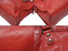 画像をギャラリービューアに読み込む, BALENCIAGA バレンシアガ クラシック ミニ シティ 2WAY ショルダーバッグ 300295 ロゴ レッド シルバー金具 美品 中古 4b005850