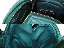 Load image into Gallery viewer, MIUMIU ミュウミュウ マイクロリュック チェーンショルダーバッグ マテラッセ ラムスキン ターコイズブルー シルバー金具 美品 中古 4b005851