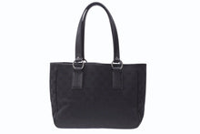 画像をギャラリービューアに読み込む, GUCCI グッチ GGパターン ハンドバック トートバッグ 113019 ブラック 黒 シルバー金具 キャンバス 美品 中古 4b005855