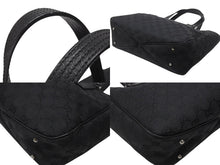 画像をギャラリービューアに読み込む, GUCCI グッチ GGパターン ハンドバック トートバッグ 113019 ブラック 黒 シルバー金具 キャンバス 美品 中古 4b005855