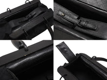 画像をギャラリービューアに読み込む, 極美品 GUCCI グッチ バンブー ハンドバッグ ウッド調 GGキャンバス イタリア製 レザー ブラック 中古 4b005856