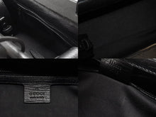 画像をギャラリービューアに読み込む, 極美品 GUCCI グッチ バンブー ハンドバッグ ウッド調 GGキャンバス イタリア製 レザー ブラック 中古 4b005856