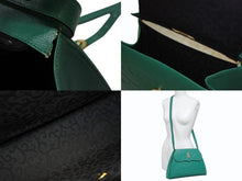 Load image into Gallery viewer, YvesSaintLaurent イヴ サンローラン LogoShoulderBag ロゴ ショルダーバッグ FF14623 WS14623 グリーン ゴールド金具 美品 中古 4b005858
