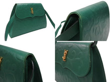 Load image into Gallery viewer, YvesSaintLaurent イヴ サンローラン LogoShoulderBag ロゴ ショルダーバッグ FF14623 WS14623 グリーン ゴールド金具 美品 中古 4b005858